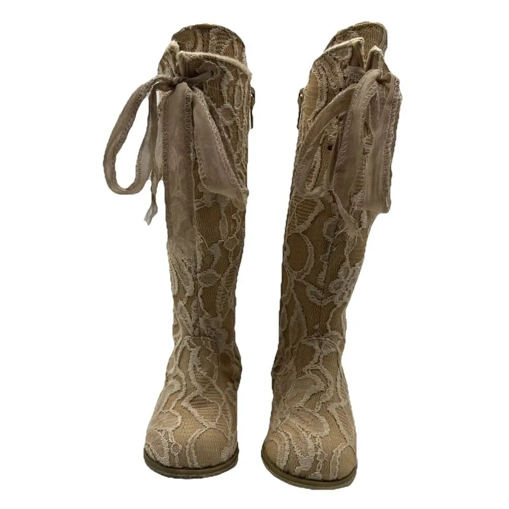 Joyfolie Girl's Lacey Boot in Rose Size 4 Wedding Pageant Vacation Dance